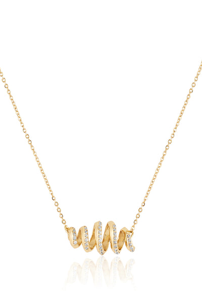 Isharya Disco Spiral Necklace 18Kt Gold Plated indian designer wear online shopping melange singapore
