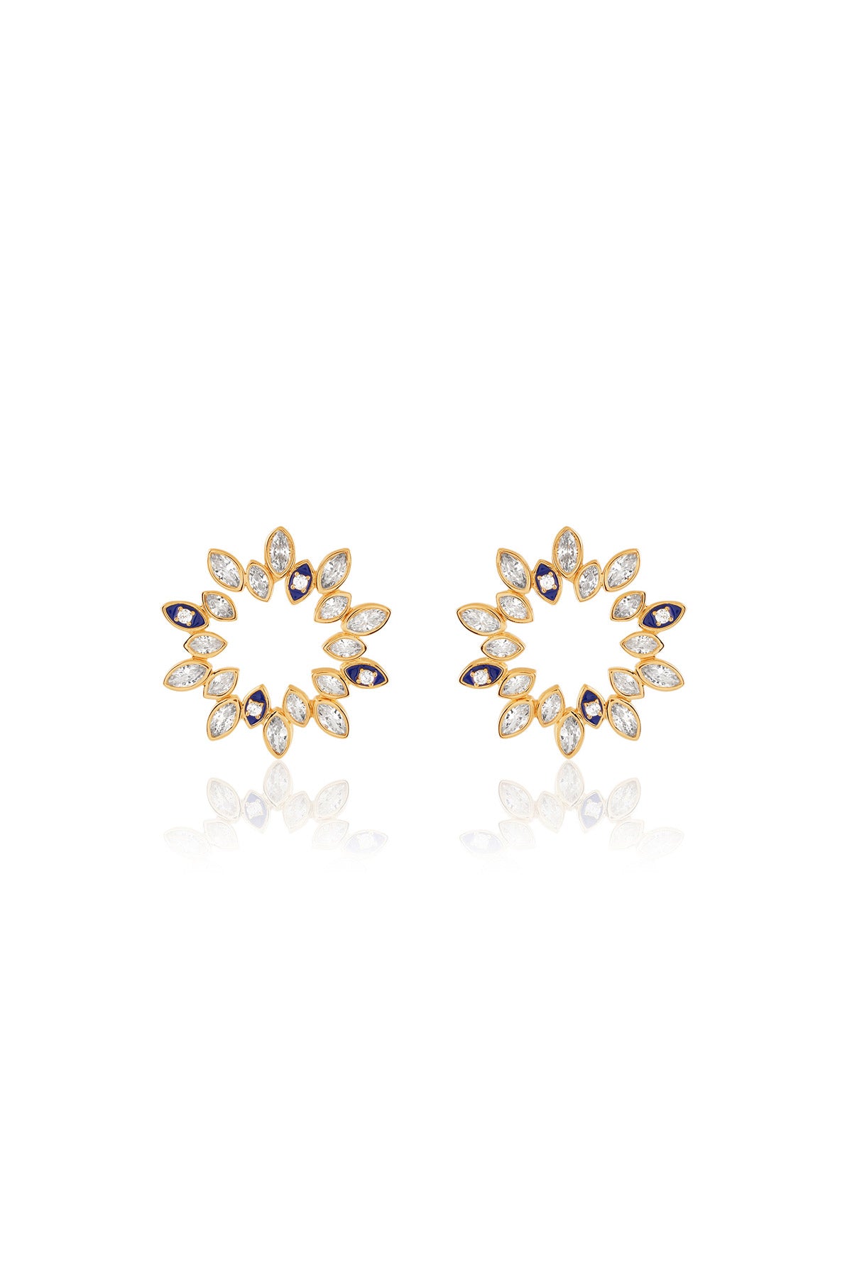 Isharya Divine Eye Studs In 18kt Gold Plated indian designer wear online shopping melange singapore