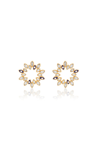 Isharya Divine Eye Studs In 18kt Gold Plated indian designer wear online shopping melange singapore