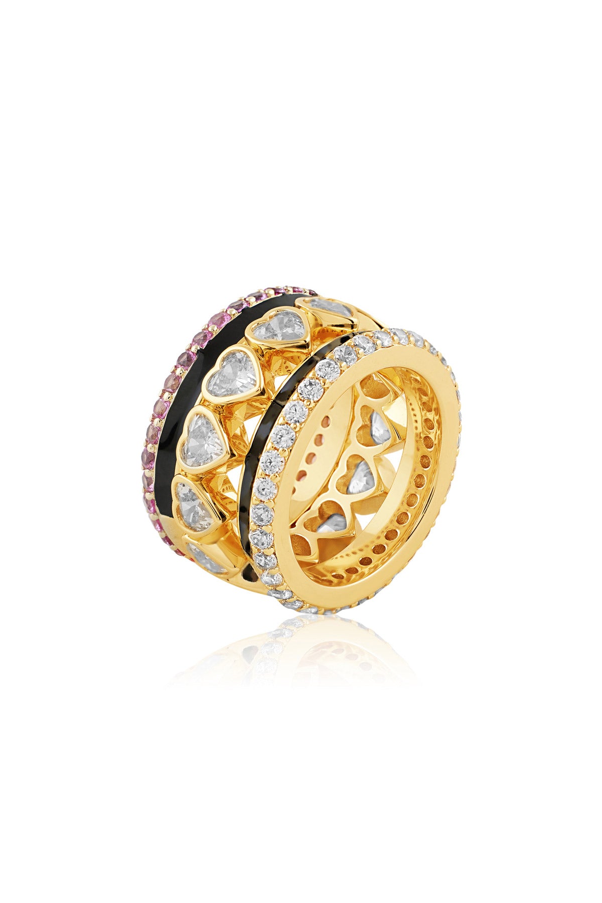 Isharya Divine Glint Statement Ring In 18kt Gold Plated indian designer wear online shopping melange singapore 