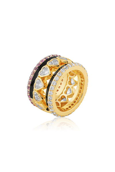Isharya Divine Glint Statement Ring In 18kt Gold Plated indian designer wear online shopping melange singapore 