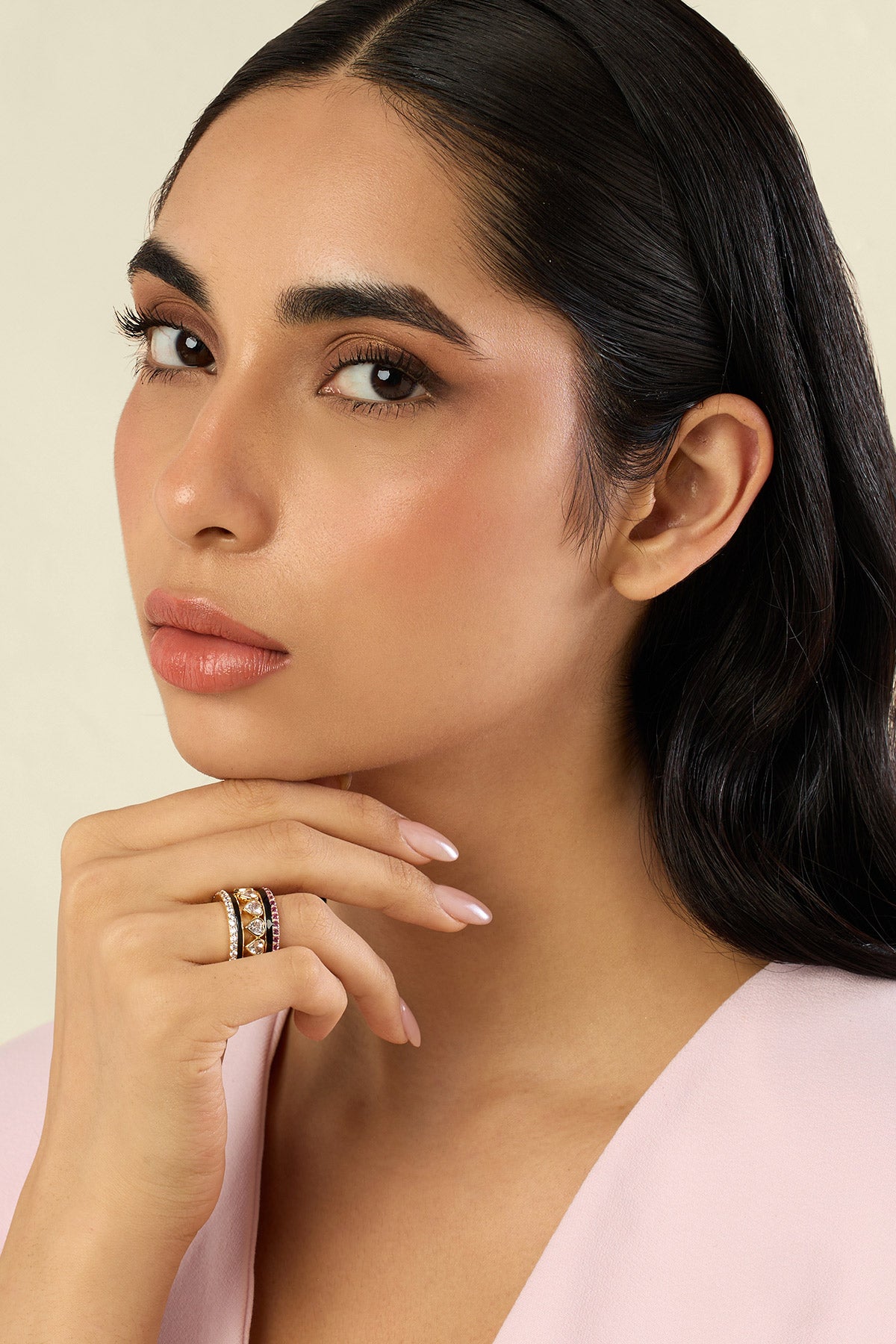 Isharya Divine Glint Statement Ring In 18kt Gold Plated indian designer wear online shopping melange singapore 