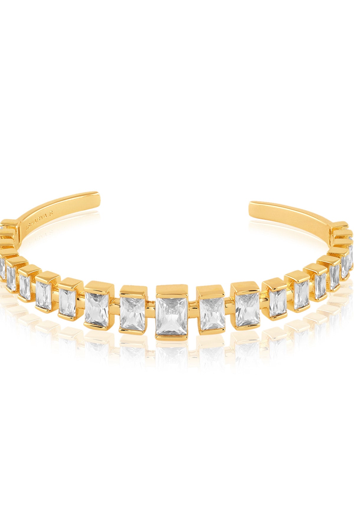 Isharya Divine Radiance Cuff In 18kt Gold Plated indian designer wear online shopping melange singapore 
