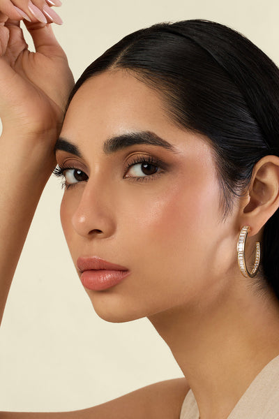 Isharya Divine Radiance Hoops In 18kt Gold Plated indian designer wear online shopping melange singapore 