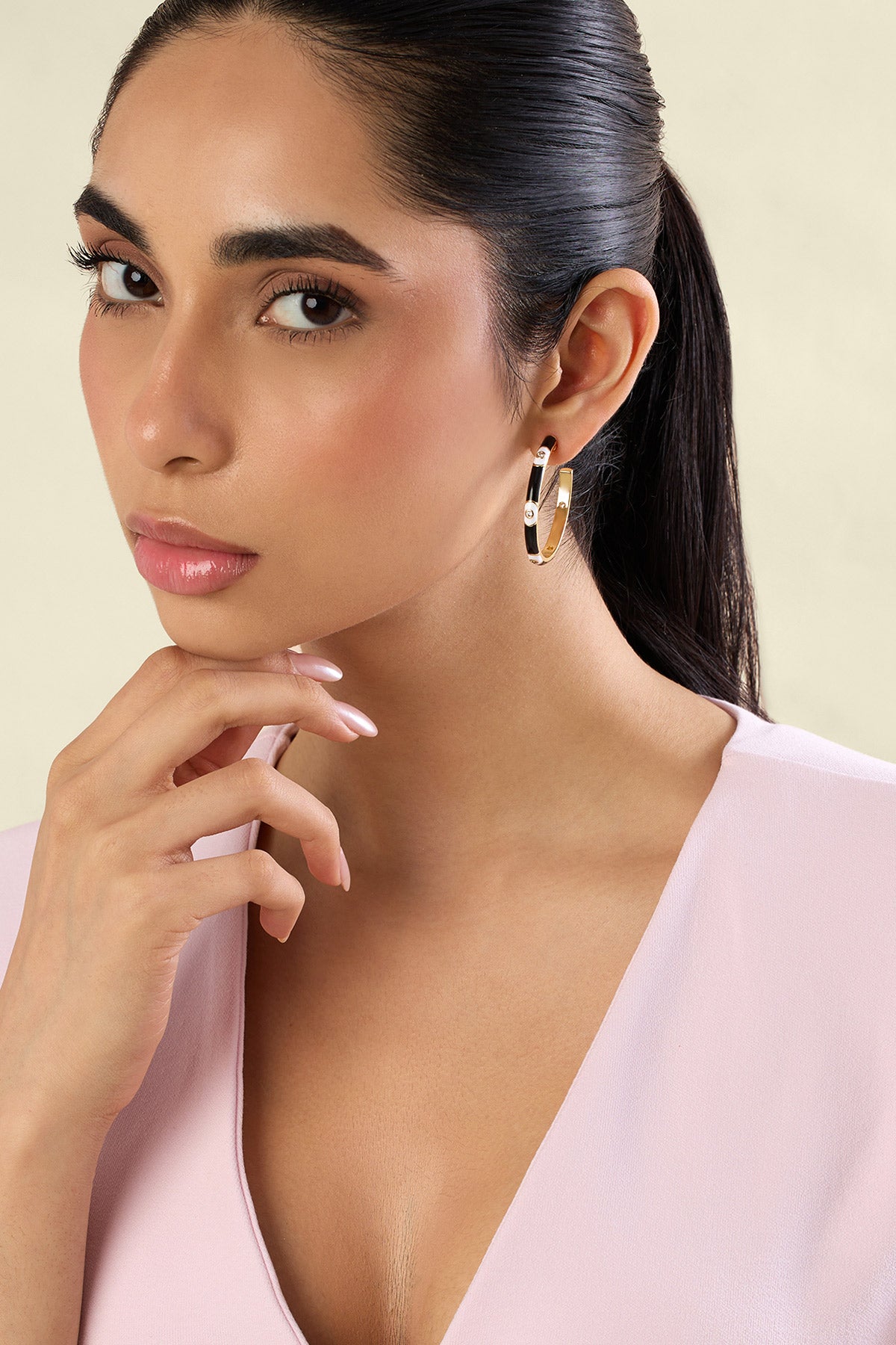 Isharya Eclipse Eye Hoops In 18kt Gold Plated indian designer wear online shopping melange singapore 