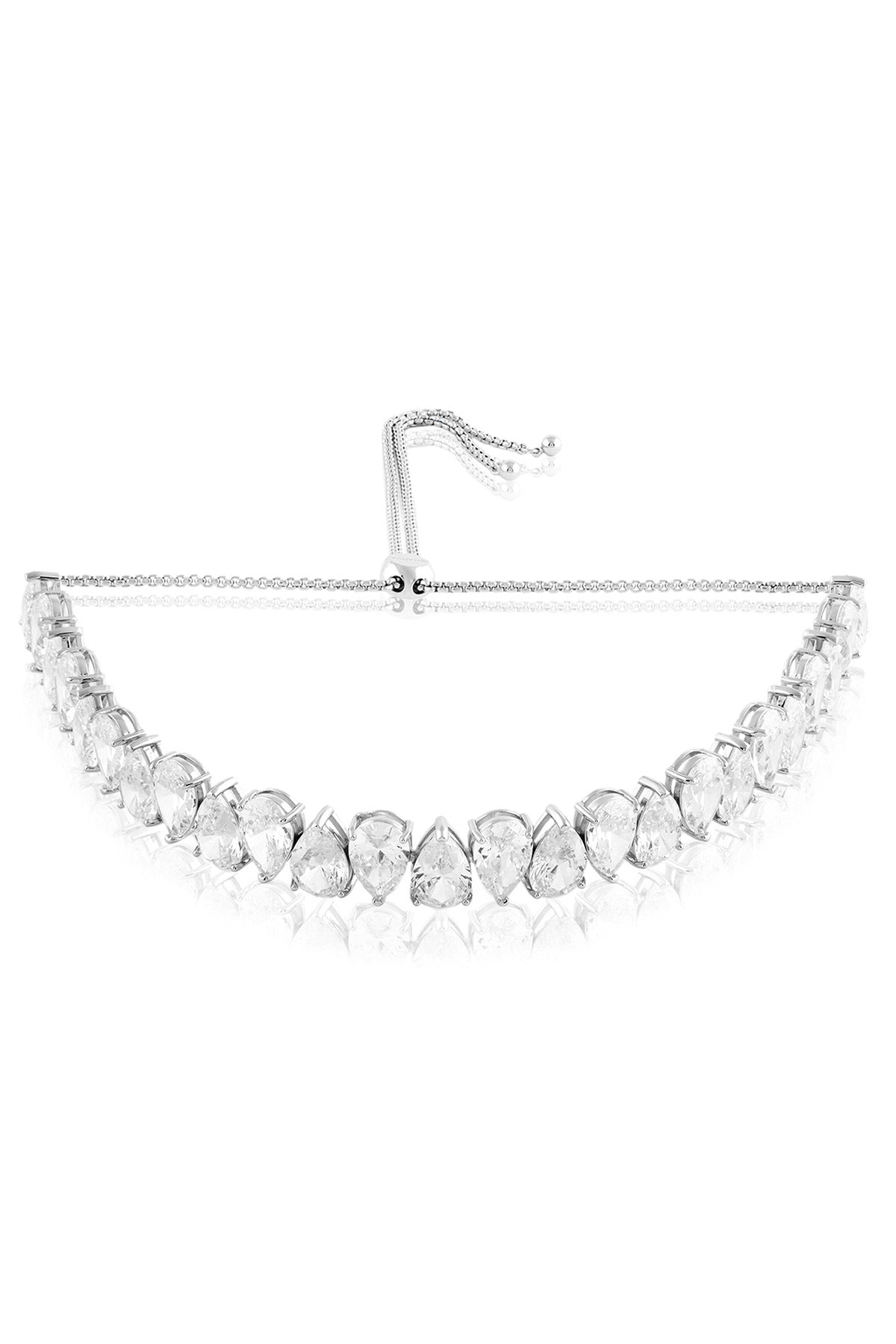 Isharya Elysian Choker Necklace In Rhodium Plating indian designer wear online shopping melange singapore 