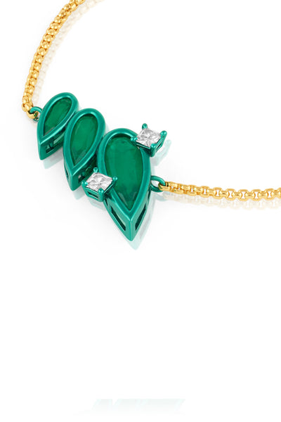 Isharya Emerald Flame Bolo Bracelet indian designer wear online shopping melange singapore