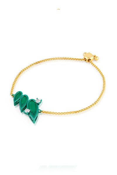 Isharya Emerald Flame Bolo Bracelet indian designer wear online shopping melange singapore