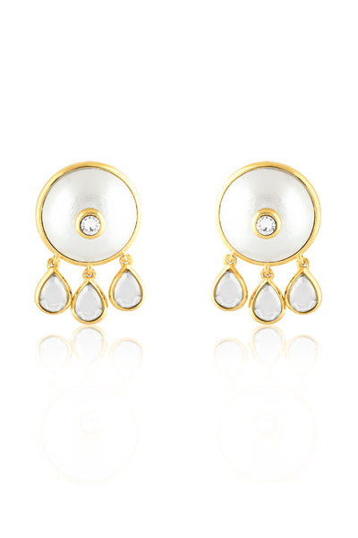 Isharya Essential Circle Earrings In 18Kt Gold Plated indian designer wear online shopping melange singapore