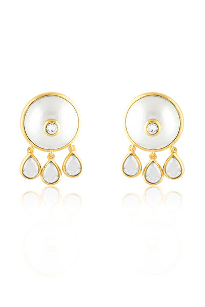 Isharya Essential Circle Earrings In 18Kt Gold Plated indian designer wear online shopping melange singapore