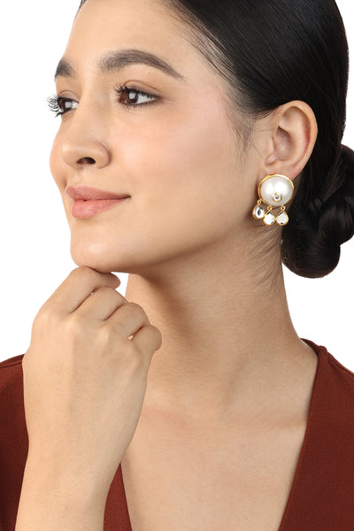 Isharya Essential Circle Earrings In 18Kt Gold Plated indian designer wear online shopping melange singapore