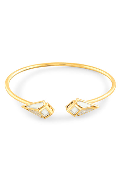 Isharya Essential Duo Mirror Bracelet  In 18Kt Gold Plated indian designer wear online shopping melange singapore