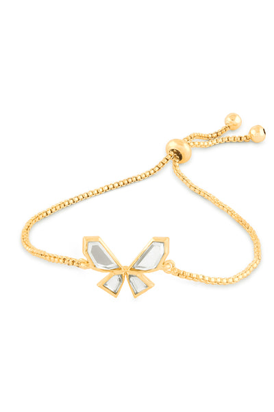 Isharya Essential Lumen Mirror Bolo Bracelet  In 18Kt Gold Plated indian designer wear online shopping melange singapore