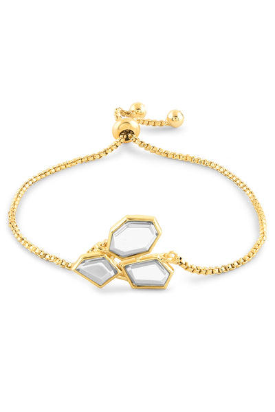 Isharya Essential Lumen Mirror Bracelet  In 18Kt Gold Plated indian designer wear online shopping melange singapore