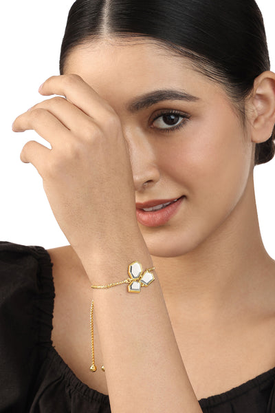 Isharya Essential Lumen Mirror Bracelet  In 18Kt Gold Plated indian designer wear online shopping melange singapore