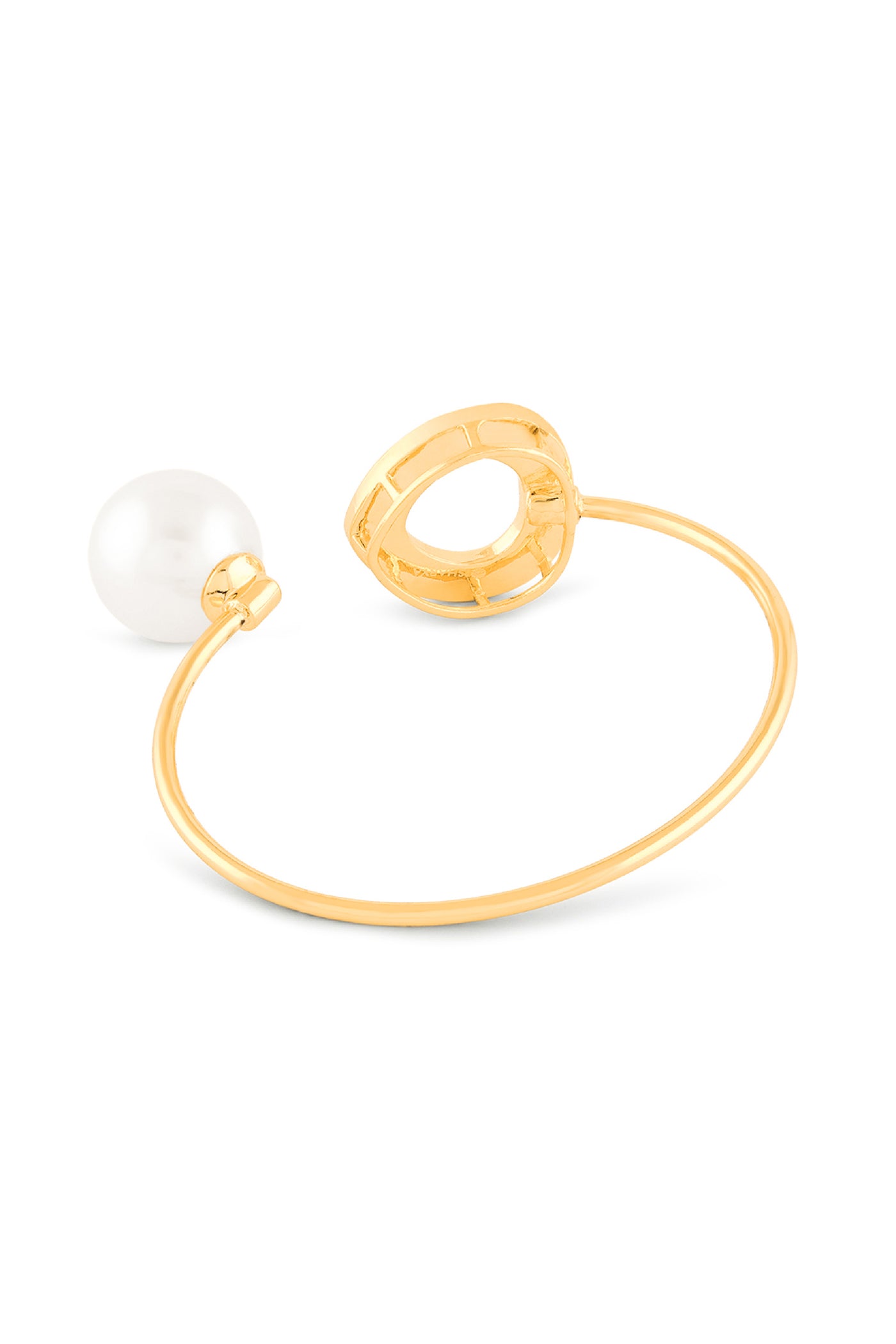 Isharya Essential Pearl Mirror Bracelet In 18Kt Gold Plated indian designer wear online shopping melange singapore
