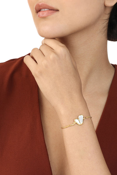 Isharya Essential Petit Mirror Bracelet  In 18Kt Gold Plated indian designer wear online shopping melange singapore