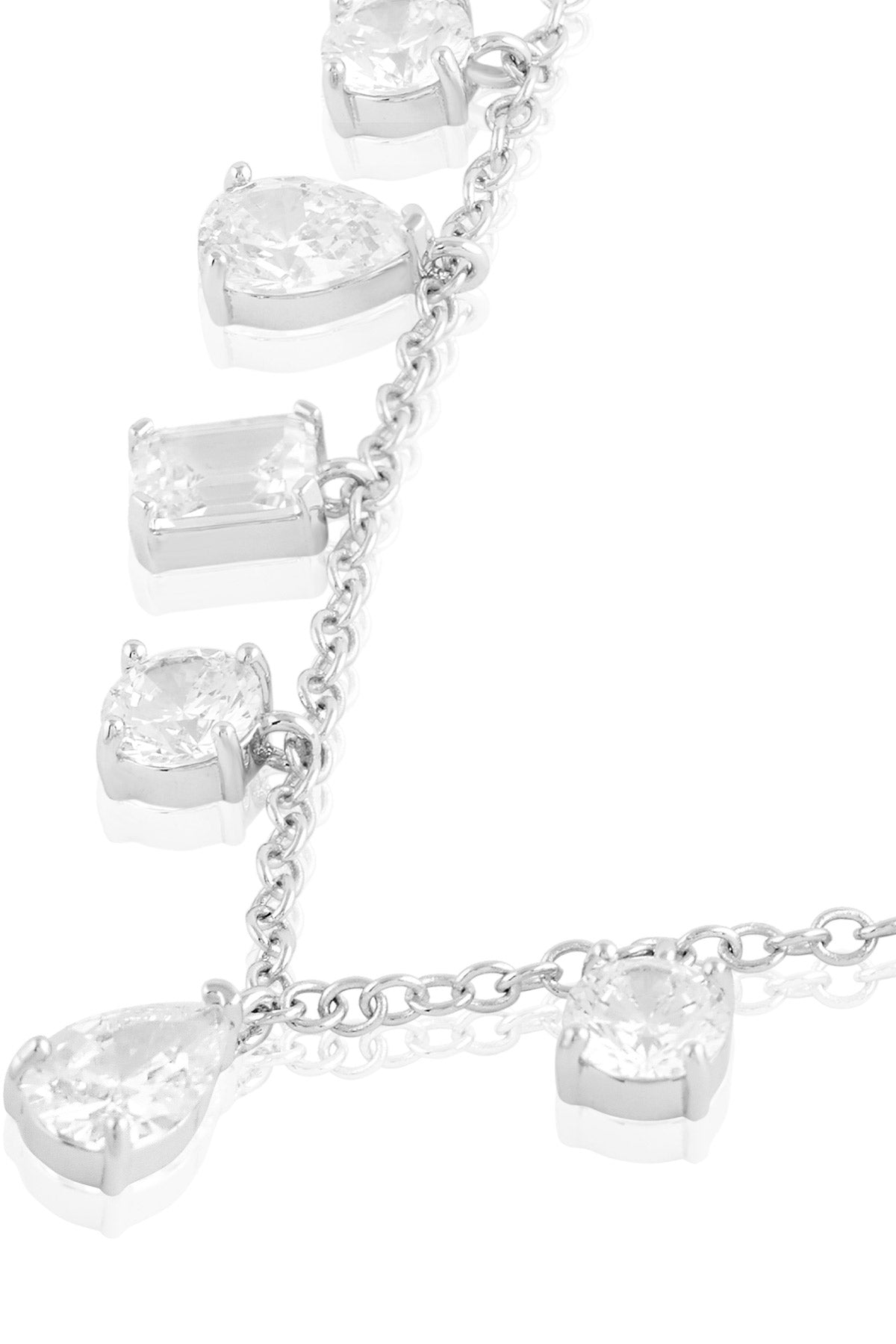 Isharya Eterna Charm Choker Necklace In Rhodium Plating indian designer wear online shopping melange singapore 