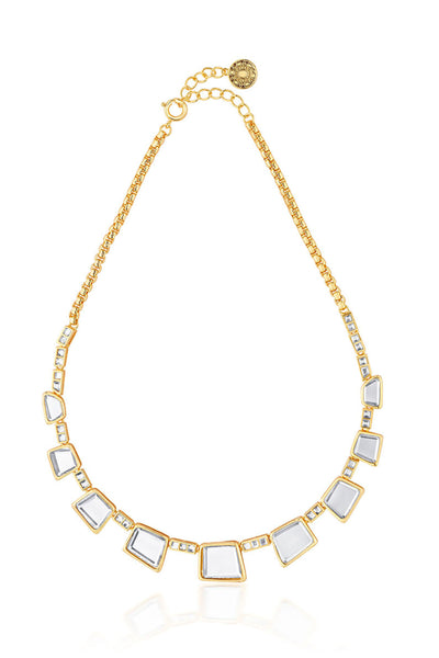 Isharya Fête Mirror Collar Necklace jewellery indian designer wear online shopping melange singapore
