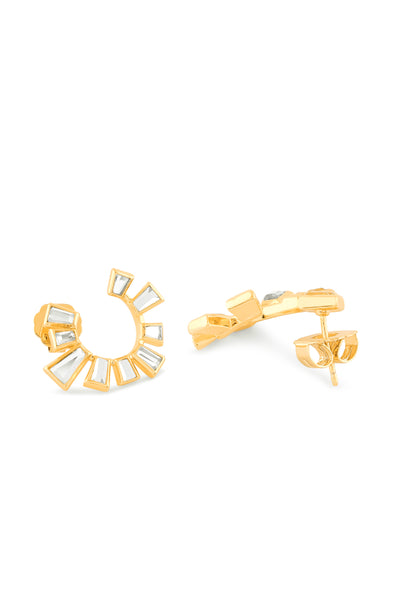 Isharya Fête Mirror Starburst Earrings In 18Kt Gold Plated indian designer wear online shopping melange singapore