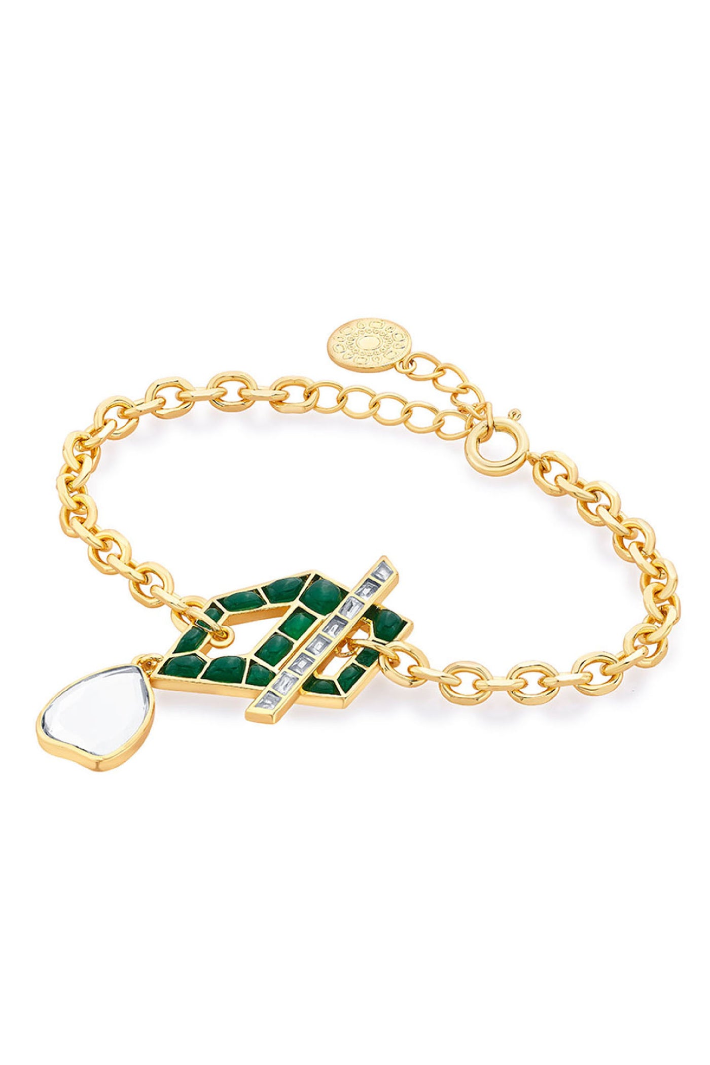 Isharya Fiesta Hydro Emerald Bracelet jewellery indian designer wear online shopping melange singapore