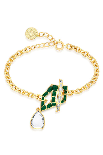 Isharya Fiesta Hydro Emerald Bracelet jewellery indian designer wear online shopping melange singapore