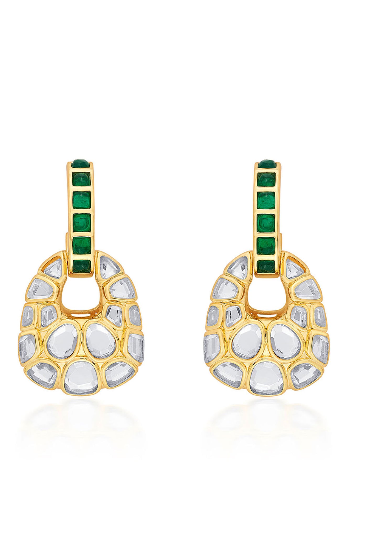 Isharya Fiesta Hydro Emerald Earrings jewellery indian designer wear online shopping melange singapore