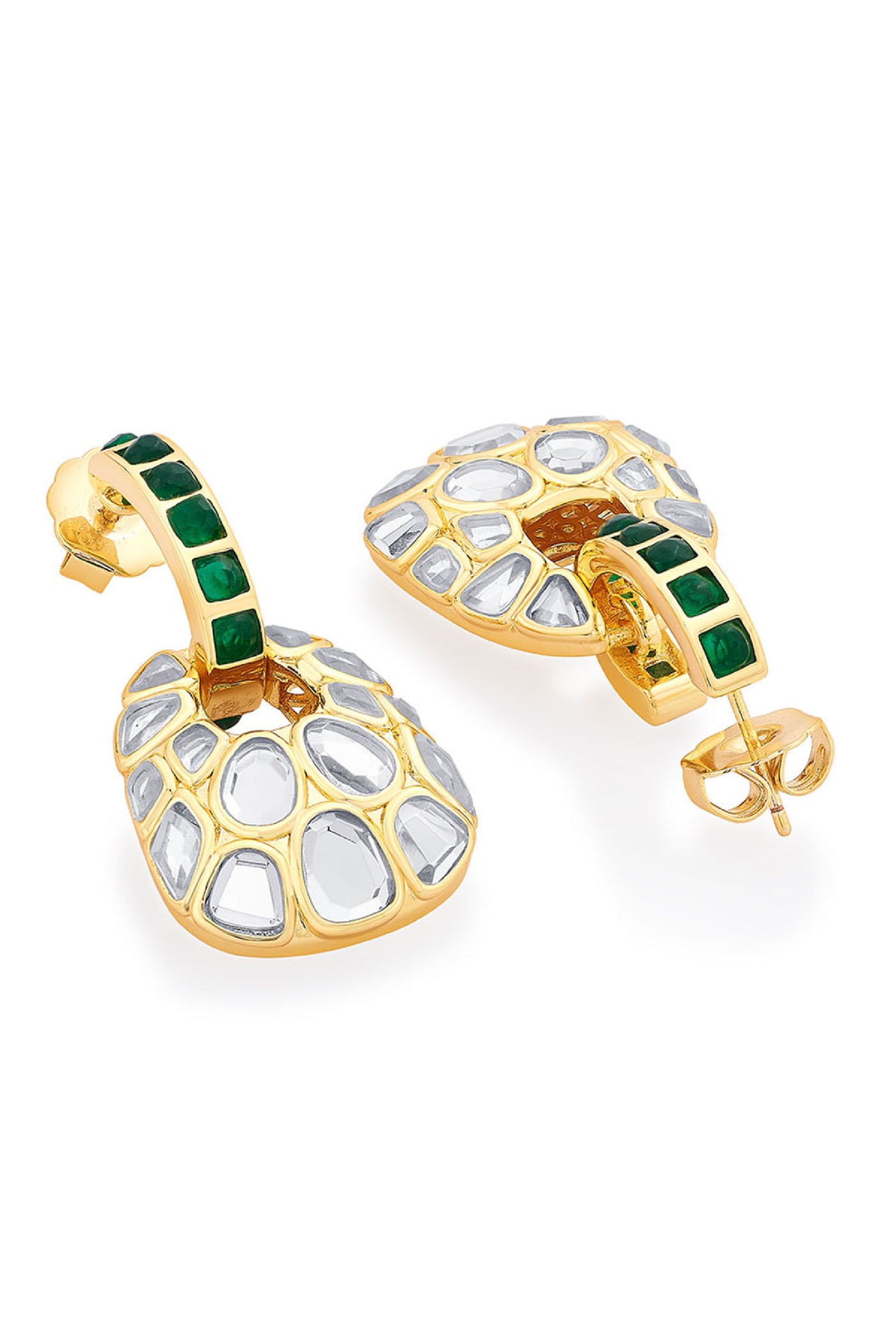 Isharya Fiesta Hydro Emerald Earrings jewellery indian designer wear online shopping melange singapore