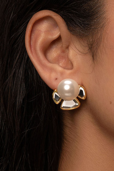 Isharya Flash Petal Earrings jewellery indian designer wear online shopping melange singapore