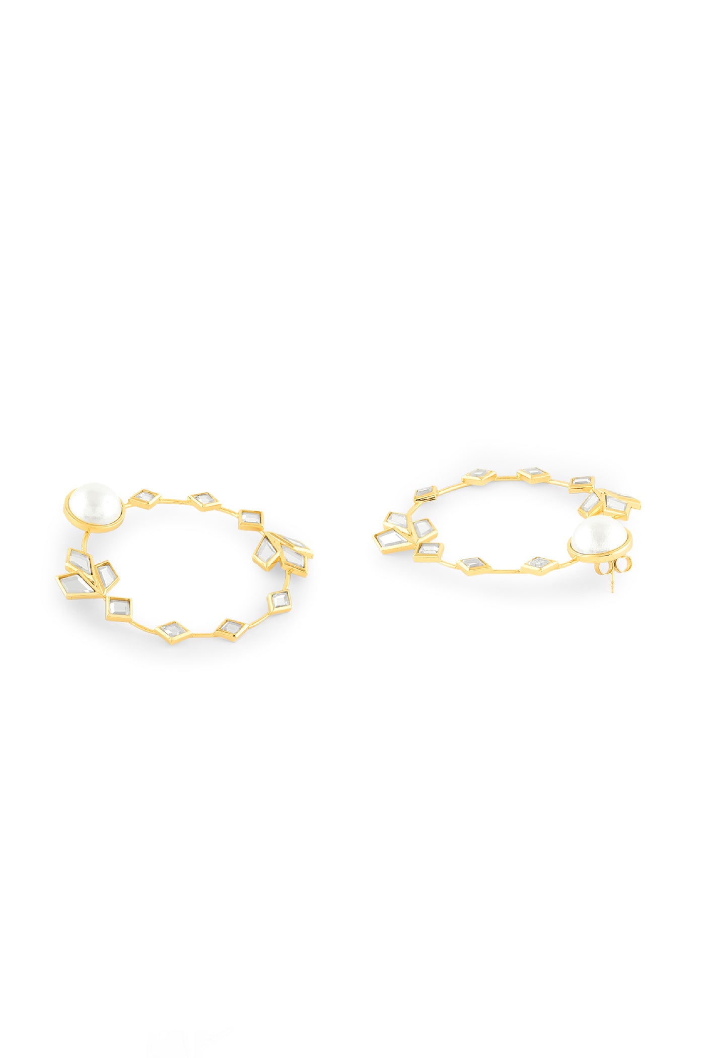 Isharya Flor Hoop Earrings In 18Kt Gold Plated indian designer wear online shopping melange singapore