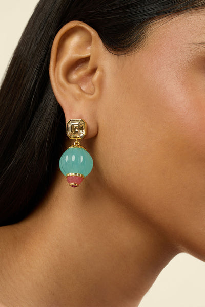 Isharya Garden Soirée Statement Earrings 18Kt Gold Plated indian designer wear online shopping melange singapore 
