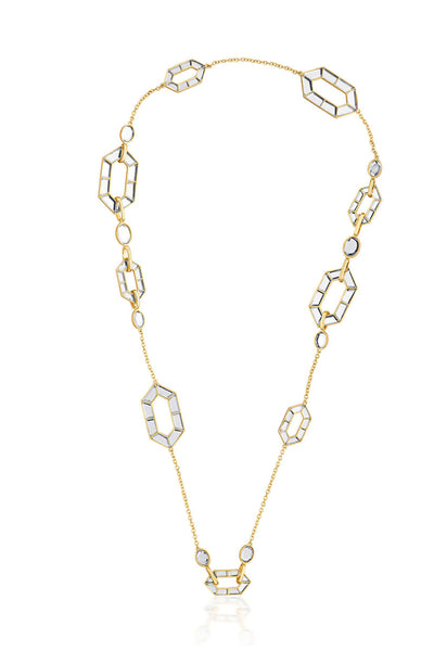 Isharya Glimmer Asymmetrical Necklace jewellery indian designer wear online shopping melange singapore