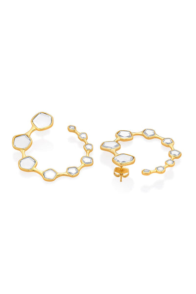 Isharya Glimmer Orange Peel Earrings jewellery indian designer wear online shopping melange singapore