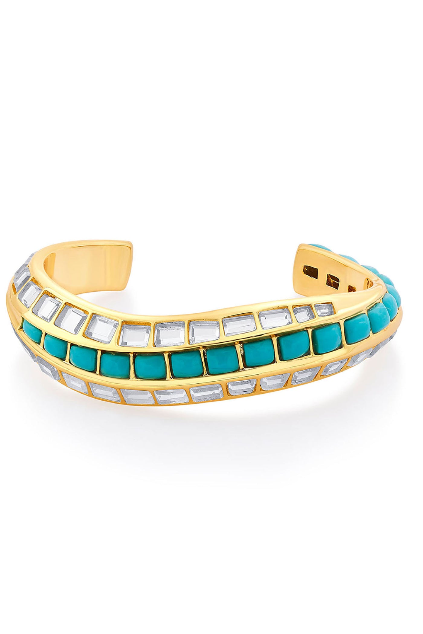 Isharya Glow Turquoise Chunky Cuff jewellery indian designer wear online shopping melange singapore