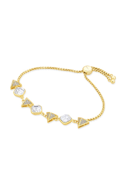 Isharya Gold Moss Crystal Pyramid Bracelet indian designer wear online shopping melange singapore