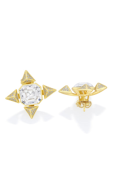 Isharya Gold Moss Star Earrings indian designer wear online shopping melange singapore