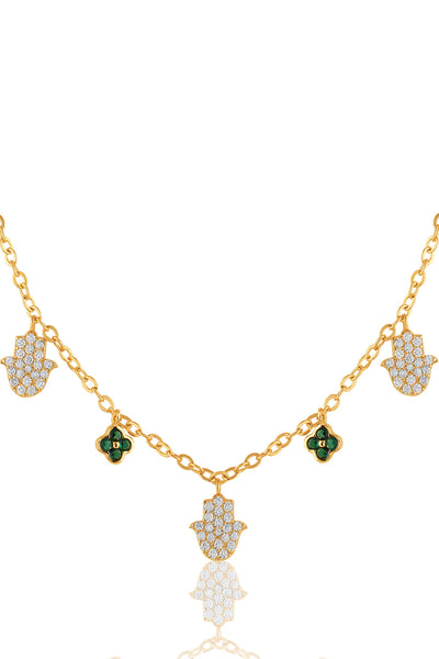 Isharya Guardian Glow Necklace In 18kt Gold Plated indian designer wear online shopping melange singapore 