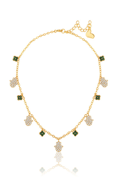 Isharya Guardian Glow Necklace In 18kt Gold Plated indian designer wear online shopping melange singapore 