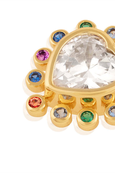 Isharya Heart Summer Earrings In 18Kt Gold Plated indian designer wear online shopping melange singapore