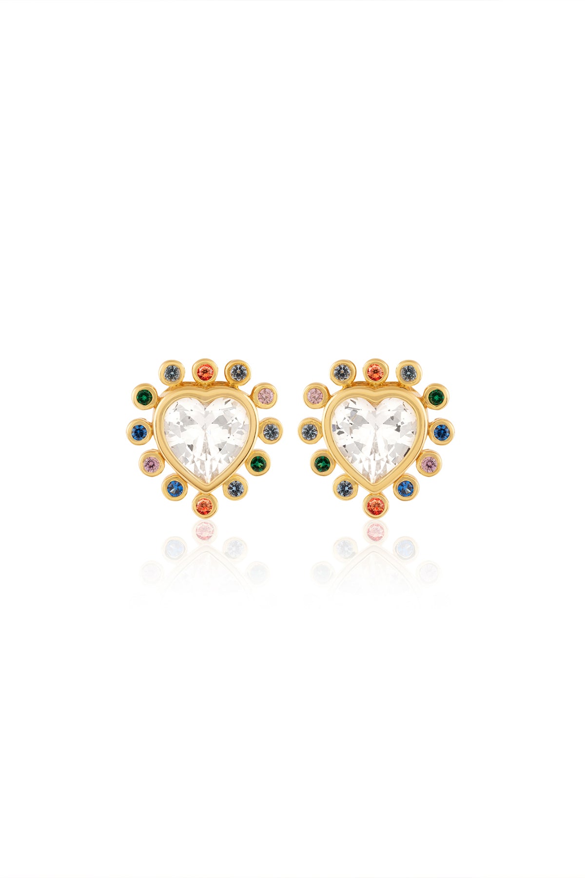 Isharya Heart Summer Earrings In 18Kt Gold Plated indian designer wear online shopping melange singapore