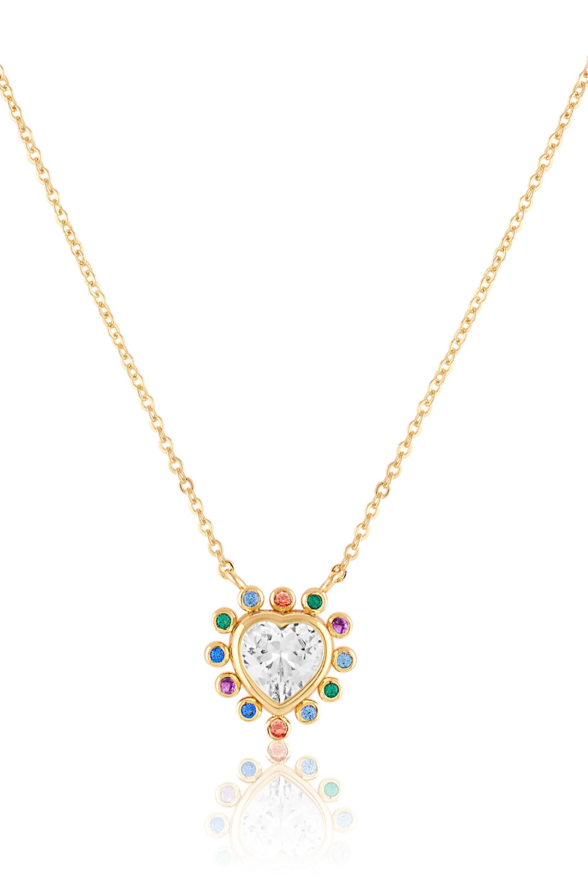 Isharya Heart Summer Necklace In 18Kt Gold Plated indian designer wear online shopping melange singapore 
