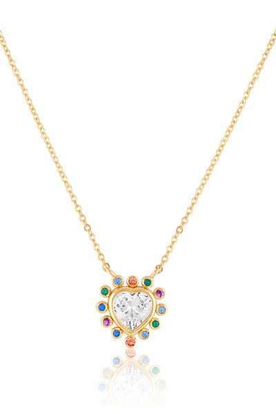 Isharya Heart Summer Necklace In 18Kt Gold Plated indian designer wear online shopping melange singapore 

