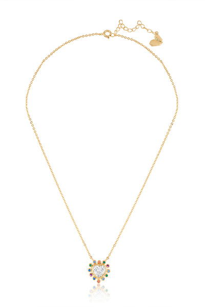 Isharya Heart Summer Necklace In 18Kt Gold Plated indian designer wear online shopping melange singapore 
