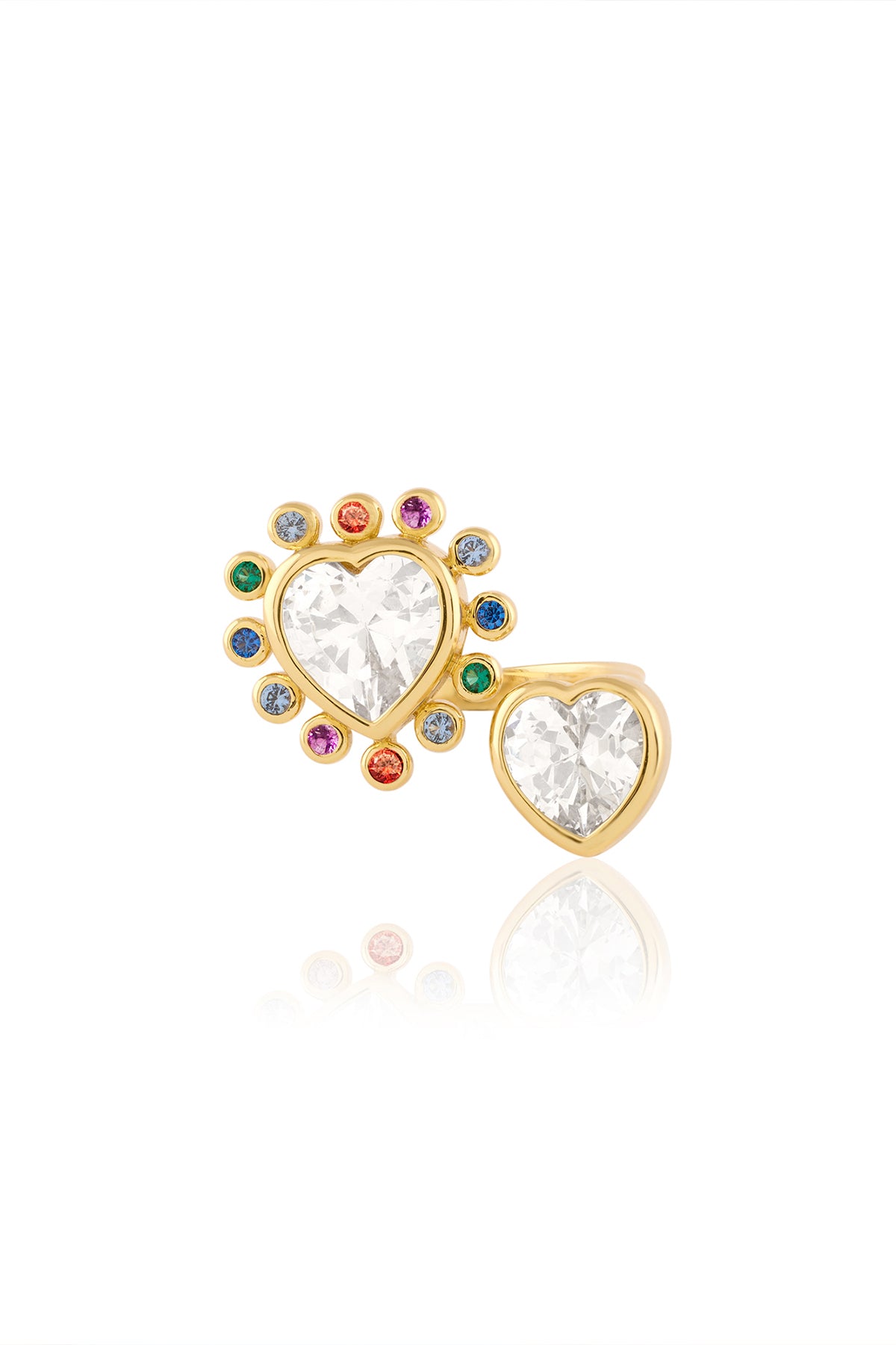 Isharya Heart Summer Ring In 18Kt Gold Plated indian designer wear online shopping melange singapore 
