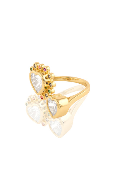 Isharya Heart Summer Ring In 18Kt Gold Plated indian designer wear online shopping melange singapore 
