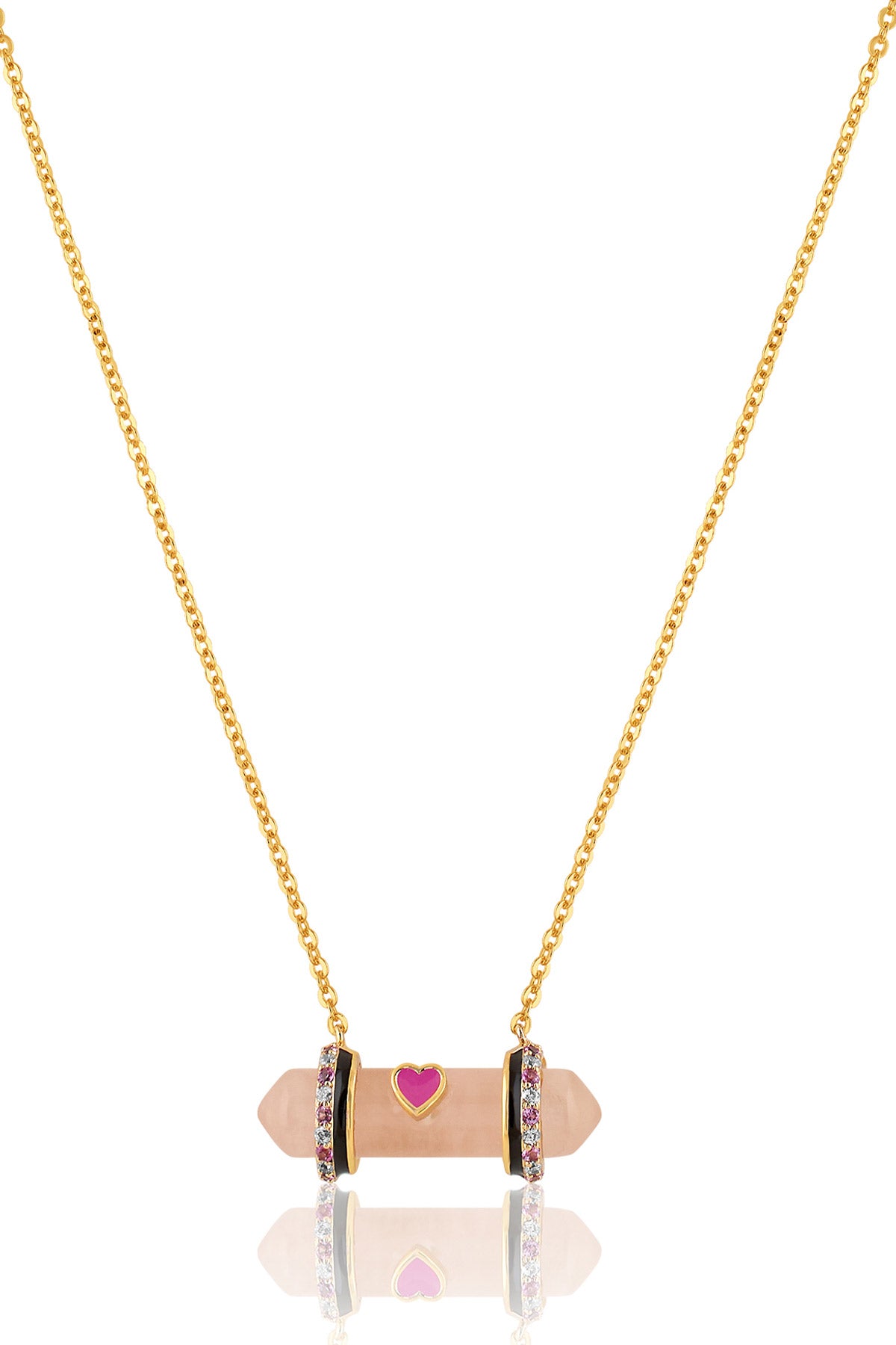 Isharya Heart of Light Necklace In Green Plating indian designer wear online shopping melange singapore 
