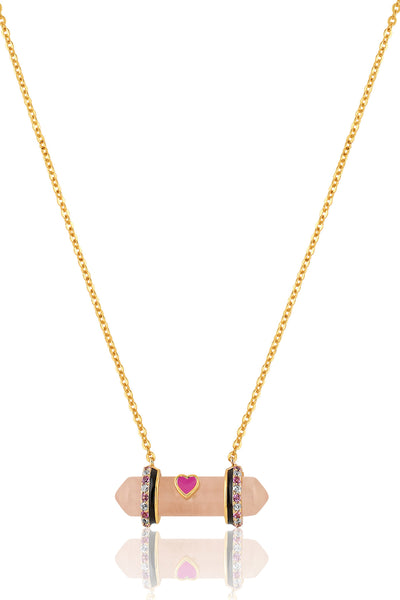 Isharya Heart of Light Necklace In Green Plating indian designer wear online shopping melange singapore 
