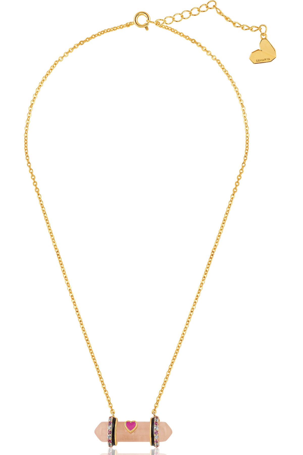 Isharya Heart of Light Necklace In Green Plating indian designer wear online shopping melange singapore 
