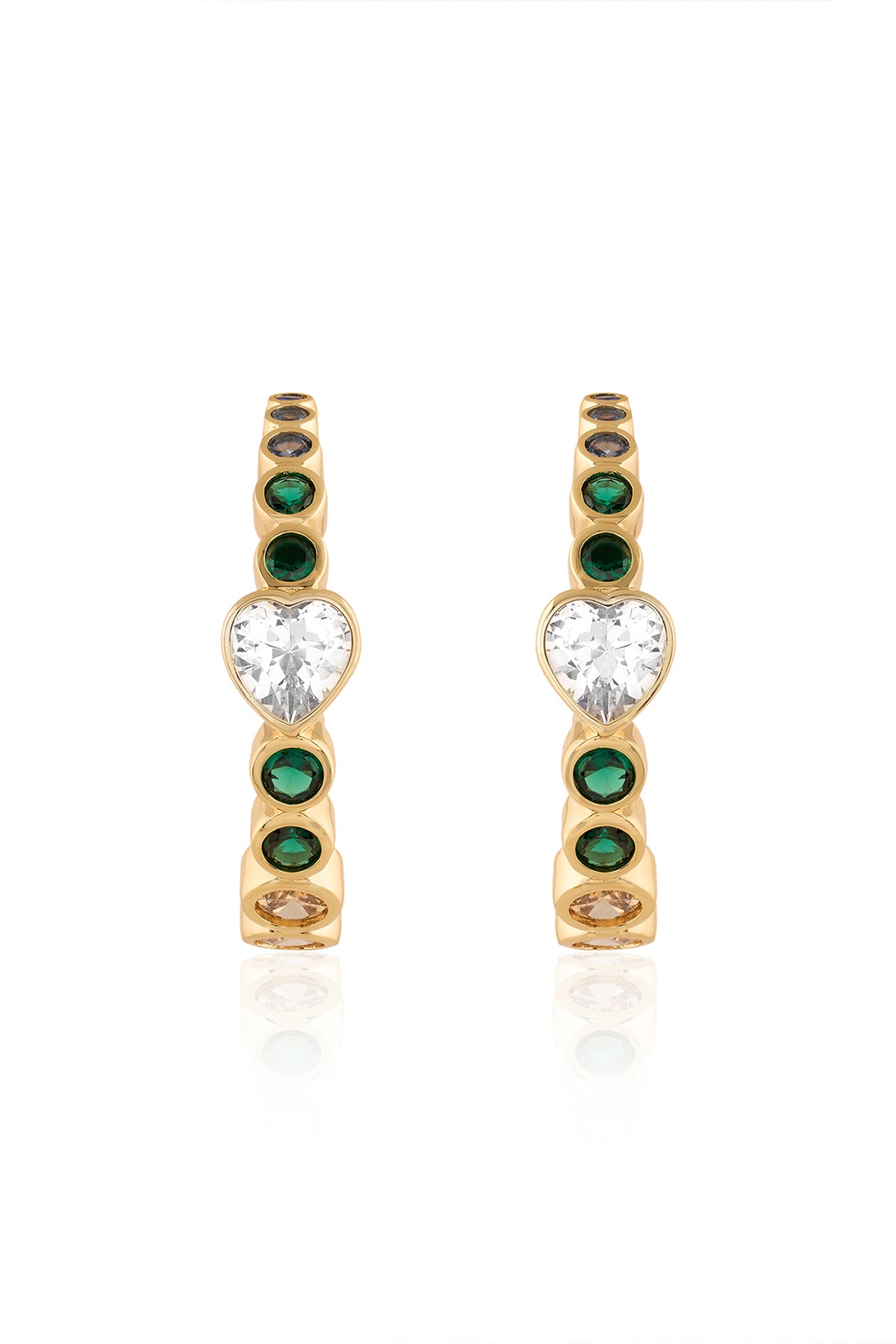 Isharya Hues Of Summer Hoops In 18Kt Gold Plated indian designer wear online shopping melange singapore 