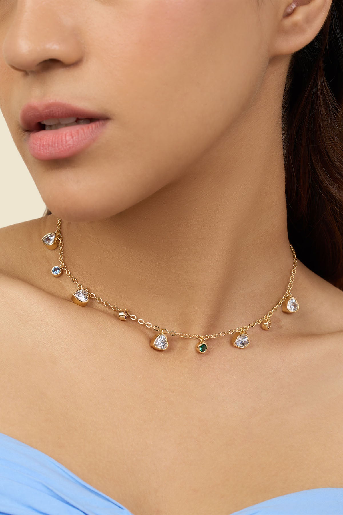 Isharya Hues Of Summer Necklace In 18Kt Gold Plated indian designer wear online shopping melange singapore 